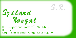 szilard noszal business card